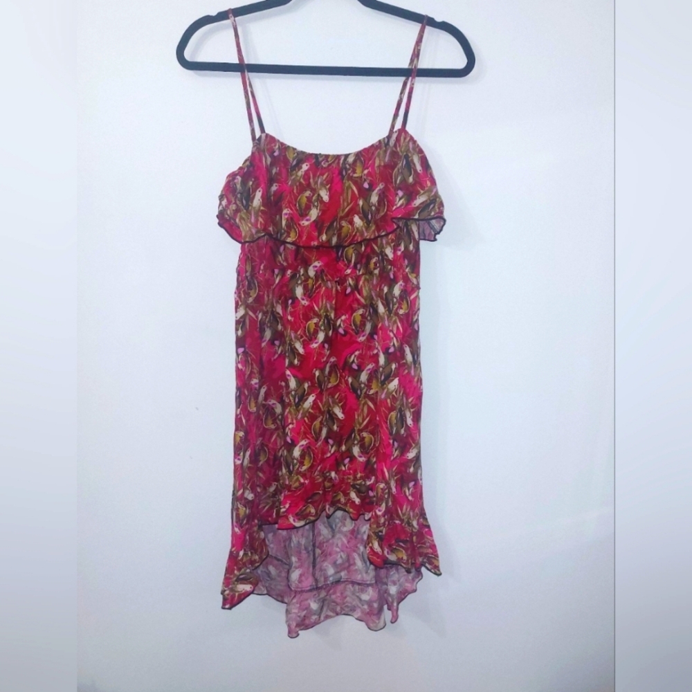 Birds Design Strappy Dress Size:M